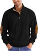 Pure Cross-Border Autumn Winter European Size Outdoor Casual Stand Collar Long Sleeve Shirt Knitted Corduroy Pullover_viptrois.com