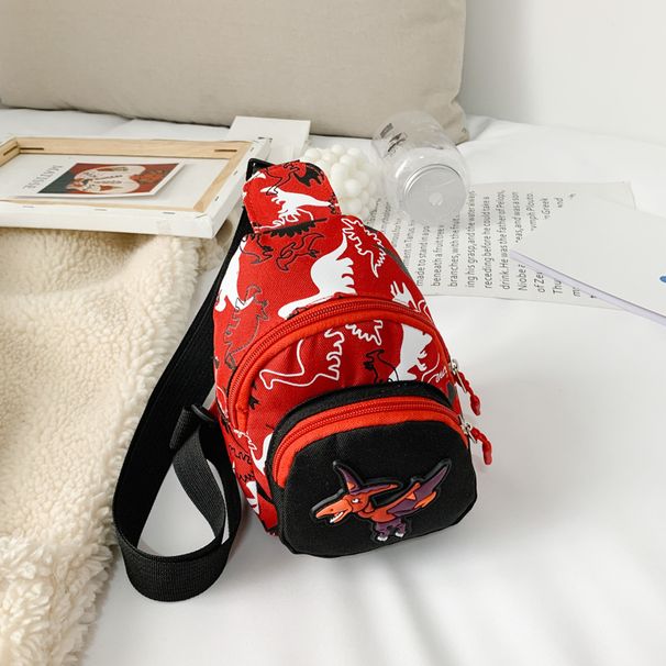 Kids Waist Bag - Dinosaur Print Crossbody Chest Pack For Boys, Stylish Mini Wallet Pouch_viptrois.com