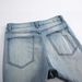 Men's Clothing New Denim Slightly Elastic Knee Ripped Jeans Trendy Street_viptrois.com