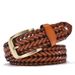 Hand-woven belt leather cowhide men's retro casual pin buckle hollow ladies belt factory wholesale_viptrois.com