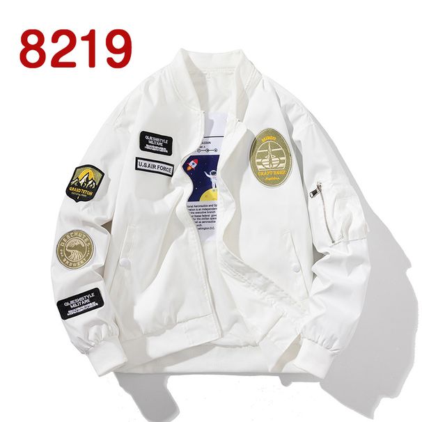 Men's Clothing Winter Fashion Brand Air Force MA1 Bomber Jacket Women's Padded Thickened Coat Multi Standard Embroidered Baseball Jacket Men_viptrois.com