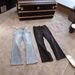 Men's Clothing Paris Bootcut Ice Blue Black Gray Natural Washed Flared Trousers Jeans_viptrois.com