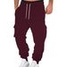 Men's Casual Jacquard Drawstring Pants - Comfortable & Stylish Wide Leg Trousers For Everyday Wear_viptrois.com