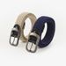 2024 New Men's and Gun Buckle Woven Canvas Elastic Casual Pants Belt Women's_viptrois.com
