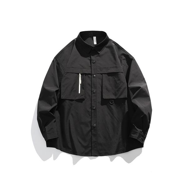 Men's Clothing Water-Resistant Plaid Work Shirt, Oversized Vintage Long Sleeve Shirt With Chest Pocket, Fall & Winter Layering Essential_viptrois.com