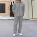 Men's Linen Hoodie & Shirt Set – 100% Cotton Oversized Lounge Wear For Casual & Streetwear (White/Gray/Black/Khaki/Sky Blue/Olive, S-XXXL)_viptrois.com