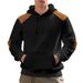 Men’s Jacquard Patchwork Hoodie – Oversized Pullover With Drop-Shoulder & Kangaroo Pocket (S-XXXL,Anti-Pilling, Unisex Adaptable)_viptrois.com