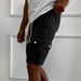 Men's Slim Fit Workwear Shorts Drawstring Casual Summer Bottoms Mid Waist Cotton Polyester Black Khaki Gray_viptrois.com