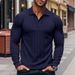 Men's Clothing Men's Classic Casual American Style Polo Shirt With Button-Down Collar, Long Sleeve, Stretch Fabric, Comfort Fit For Autumn_viptrois.com