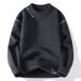 Men's Clothing Autumn And Winter Men's Semi-Turtleneck Knit Sweater - Long Sleeve Casual Pullover With Ribbed Hem (White, Charcoal, Black, Red, Khaki)_viptrois.com