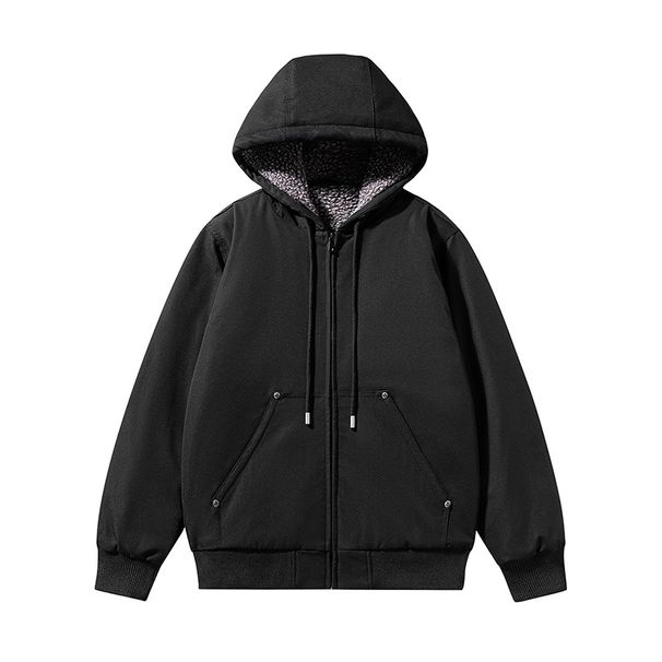 Men's Clothing Plus Velvet Thickened Men's Coat Fashionable Handsome Versatile Jacket Cotton Coat Trendy Brand Loose Cardigan Coat Men_viptrois.com