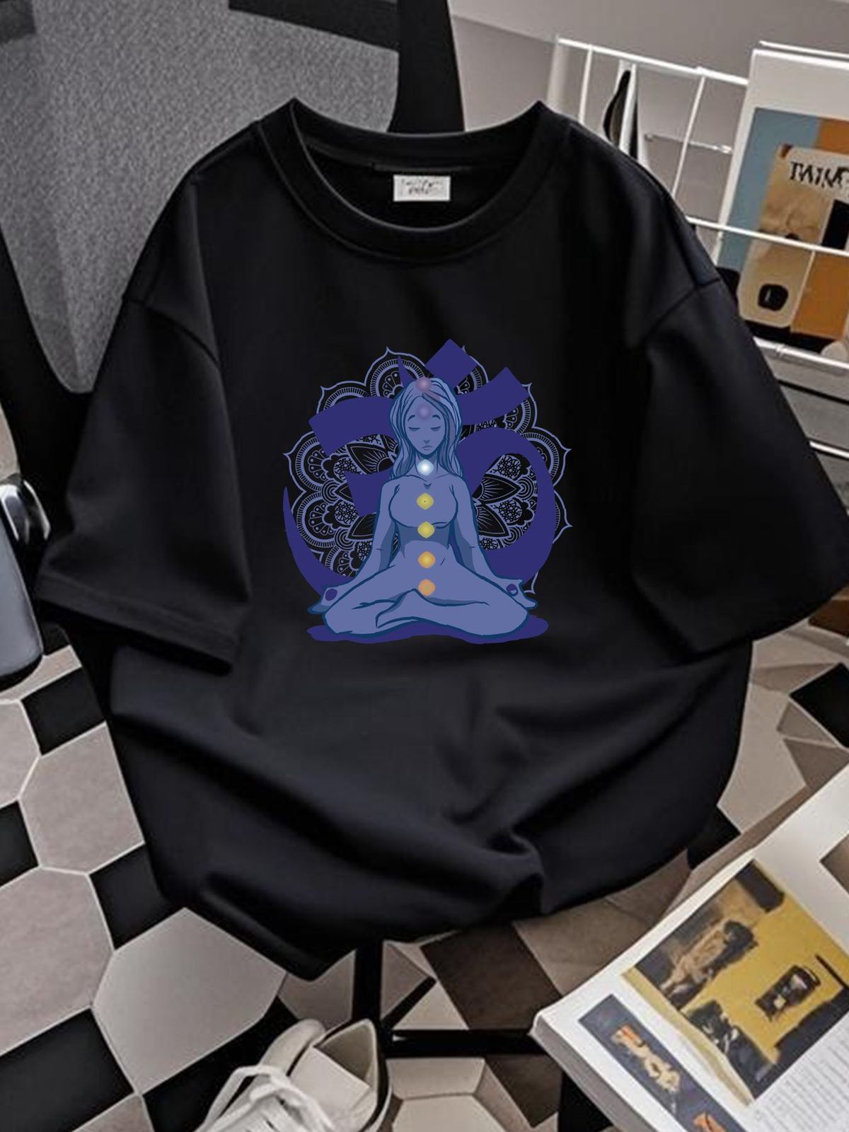 Chakras Balance T Shirt Spiritual Spirituality Clothes Meditation Top Yoga Lover S Zen Clothing Boho Apparel Wanderlust Breathable Soft Versatile_viptrois.com