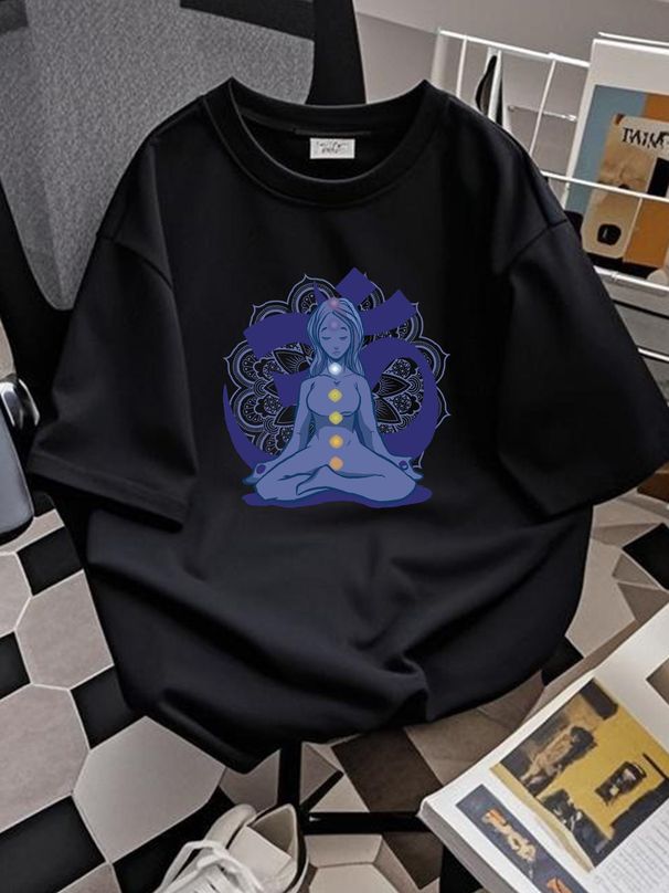 Chakras Balance T Shirt Spiritual Spirituality Clothes Meditation Top Yoga Lover S Zen Clothing Boho Apparel Wanderlust Breathable Soft Versatile_viptrois.com