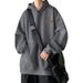 Long Sleeved Base Trendy Hooded Sweatshirt For Men In Spring And Autumn, Made Of Suede, Loose Fit_viptrois.com