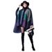 Autumn and Winter Scarves Versatile Plaid Women's Travel Shawl Cashmere Ethnic Style Split Thickened Cloak_viptrois.com
