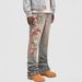 Men's Clothing New Men's Denim Straight Pants Street Fashion Ins Popular Stretch Patch Denim Straight Pants_viptrois.com