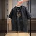 Streetwear Bad Boy Embroidery T-Shirt – Oversized Men's Graphic Tee With Edgy Print (M-3XL, Black/White/Beige)_viptrois.com