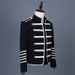 Men's Clothing Men's Suit Jacket Singer Stage Performance Clothing Retro Black Embroidered Jacket Personalized Men's Tops_viptrois.com