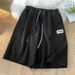 Men's Clothing Summer Ice Silk Shorts Loose Salt Series 3 Casual Wide Leg Mid Length Pants_viptrois.com