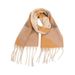Unisex Thickened warm neck scarf for women wool loop yarn geometric coarse fringe_viptrois.com