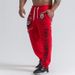 Men's clothing cotton running casual sports pants personality large print loose fitness pants_viptrois.com