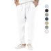 Men's Linen Casual Pants – Summer Breathable Straight-Leg Trousers With Drawstring (8 Colors, S-XXXL)_viptrois.com