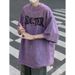 American Style Washed Short T-sh For Men's Summer 2025 New Style, Cool And Stylish Printed Loose Half Sleeved Base_viptrois.com