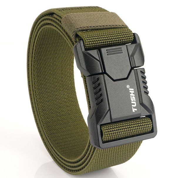 Men's Belts Tactical Aluminum Alloy Buckle Training Elastic Nylon Belt Outdoor Versatile Workwear Quick Release Men's Belt_viptrois.com