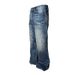 American Retro Jeans Men's Summer New Ins Trendy Brand Loose Straight Pants Fashionable Personality Design Flared Pants_viptrois.com