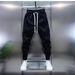 Men's Lightweight Luxury Casual Jogger Pants Elastic Waist Tapered Cuff Breathable Polyester Slim Fit Trousers Urban Streetwear_viptrois.com