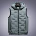 Men's Clothing 2024 NEW Foreign Trade Yh Down Cotton Vest Hooded Thickened Autumn And Winter Leisure Fashion Waistcoat Warm Cotton Jacket_viptrois.com