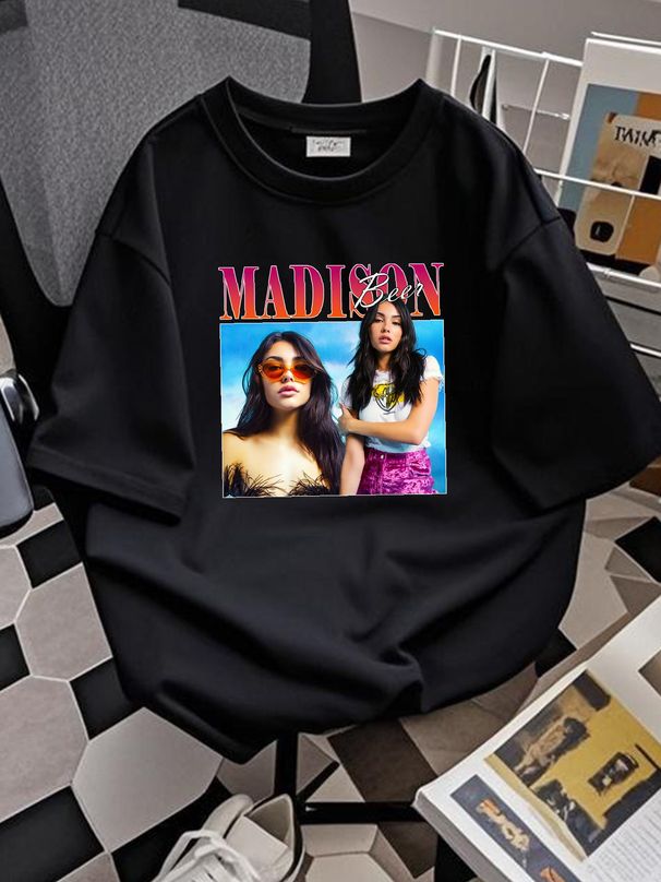 Madison Vintage Style 90s Bootleg T Shirt Beer Silence Between Songs Versatile Streetwear Fashion Comfortable Unisex Top For Everyday Wear Stylish_viptrois.com