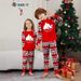 Christmas Bear snowflake letter striped Christmas family dress printed homewear sleep_viptrois.com