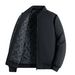 Autumn Winter New Men's Stand Collar Casual Loose Solid Color Coat Two-Way Thickened Plus Size Cotton Padded Jacket_viptrois.com