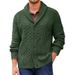 Autumn And Winter New Fashion V Neck Long Sleeve Single Breasted Cardigan Sweater Jacket Men's Business Sweater_viptrois.com