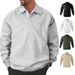 American Hoodie Spring And Autumn Collection, Loose Collar, Solid Color, Casual Long Sleeved Top, Men's Trend_viptrois.com