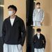 Fashion Versatile High-End Two-Piece Design Simple Casual Long Sleeve Autumn Unisex Couple Pullover Sweatshirt_viptrois.com