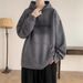 Long Sleeved Base Trendy Hooded Sweatshirt For Men In Spring And Autumn, Made Of Suede, Loose Fit_viptrois.com