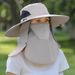 Women's Summer Sun Hat With Full Face & Neck Protection - Wide Brim UPF 50+ Outdoor Cycling Hat (Breathable & Lightweight Design)_viptrois.com