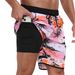 Men's Clothing Men's Shorts Men's Quick Drying Swimming Trunks Fashionable Loose Beach Shorts Multi Pocket Printed Design Beach Shorts_viptrois.com