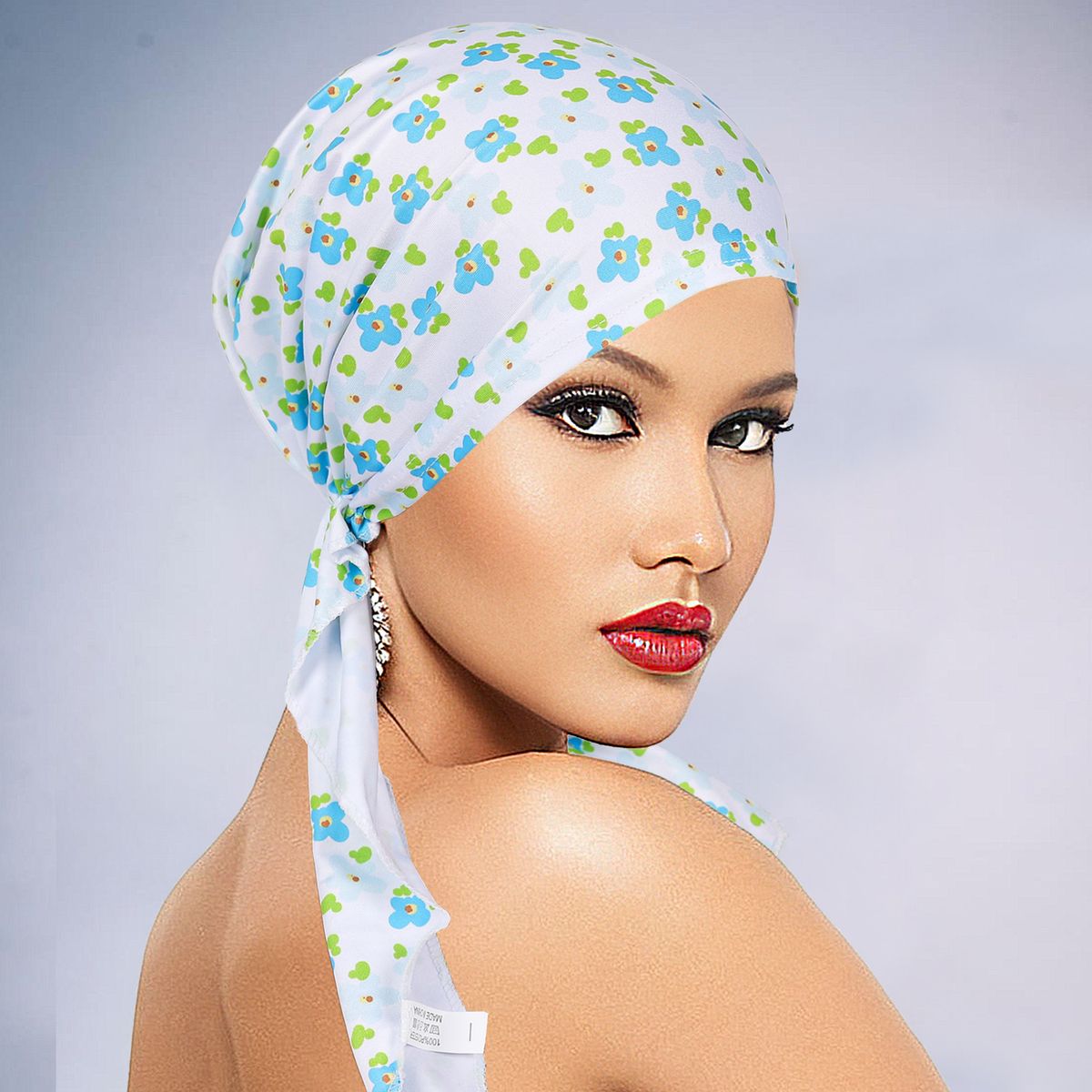 Hot Selling Outdoor Printed Small Floral Headscarf Hat Ladies Popular Fashion Breathable Pullover Hat Wholesale_viptrois.com