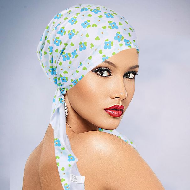 Hot Selling Outdoor Printed Small Floral Headscarf Hat Ladies Popular Fashion Breathable Pullover Hat Wholesale_viptrois.com