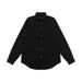 Trendy Design Statue Of Liberty Print Loose Top 2025 Autumn New Pure Cotton Long Sleeve Black Shirt_viptrois.com