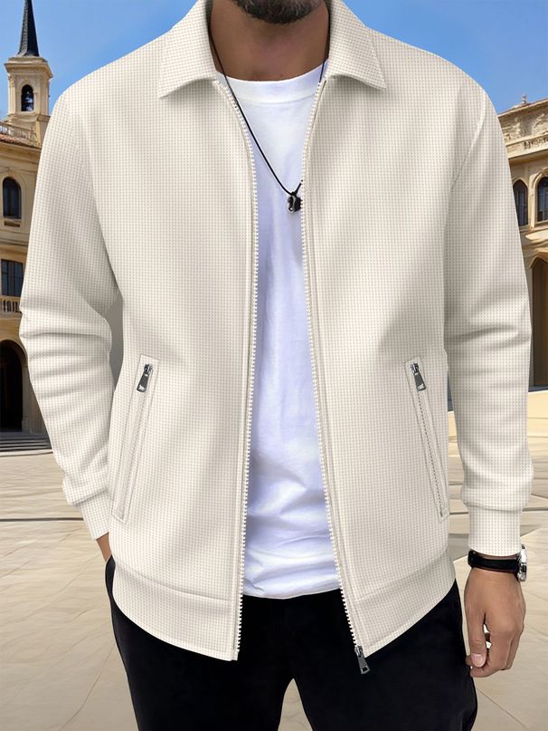 Men's Lightweight Zip-Up Jacket – Slim Fit Windbreaker With Zippered Pockets For Casual & Sports (S-XXXL)_viptrois.com