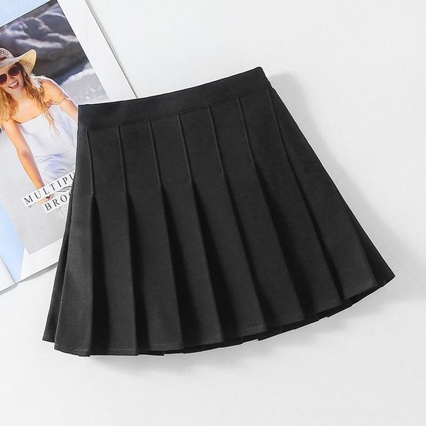 2025 Spring And Autumn New Style Girls Skirt Children's Black Pleated Dance Costume Short Skirt Spring And Autumn Baby Western Style Skirt_viptrois.com