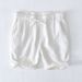 Men's Clothing Elastic Drawstring Ramie Casual Linen Shorts Men's Summer Beach Versatile Loose Cotton And Linen Shorts_viptrois.com