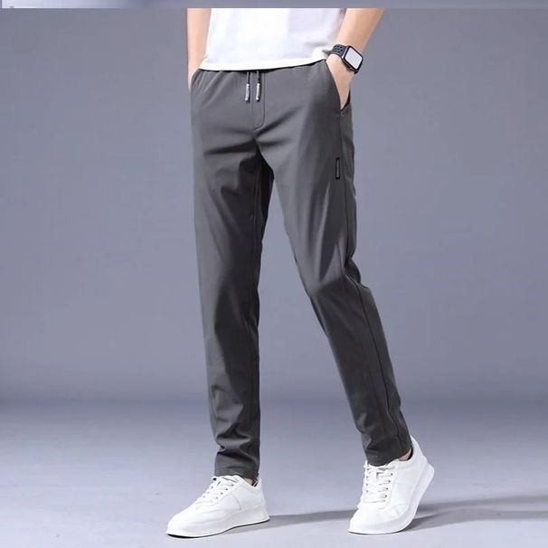 Neue Stil Hong Kong Stil Männer Sommer Dünne Casual Hosen Koreanische Version Trendy Lose-fit Gerade-bein Jogginghose Lange Hosen Männer_viptrois.com
