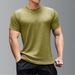 Men's Performance Workout T-Shirt - Quick-Dry Muscle Fit Gym Tee For Running & Basketball (5 Colors, M-3XL)_viptrois.com
