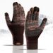 Knitted gloves Large size men's Autumn/Winter fleece offset touch screen Saver warm gloves_viptrois.com