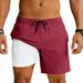 Men's Summer Sports Jogging Shorts Quick Drying Double Layer Fitness Casual Drawstring Style_viptrois.com